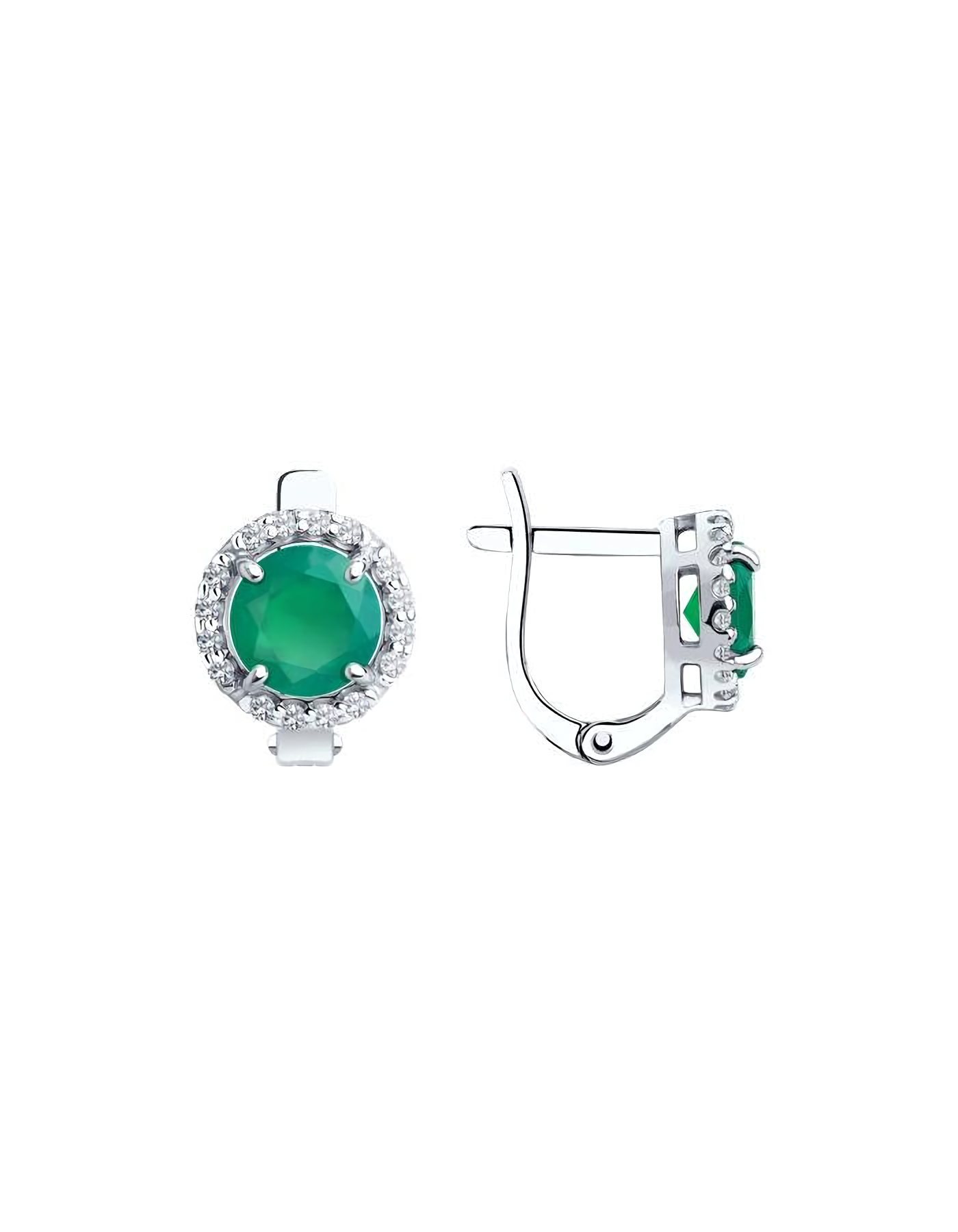

Серьги из серебра TEO MAORI 892022458, агат/фианит, 892022458