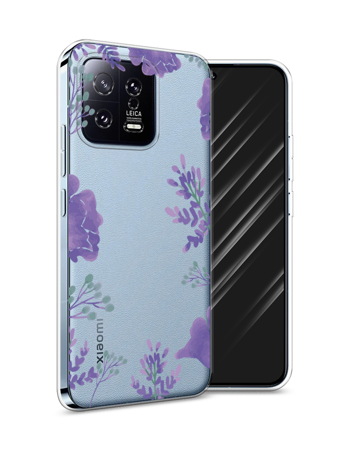 

Чехол Awog на Xiaomi 13 5G "Сиреневая цветочная рамка", Прозрачный;фиолетовый, 317250-8