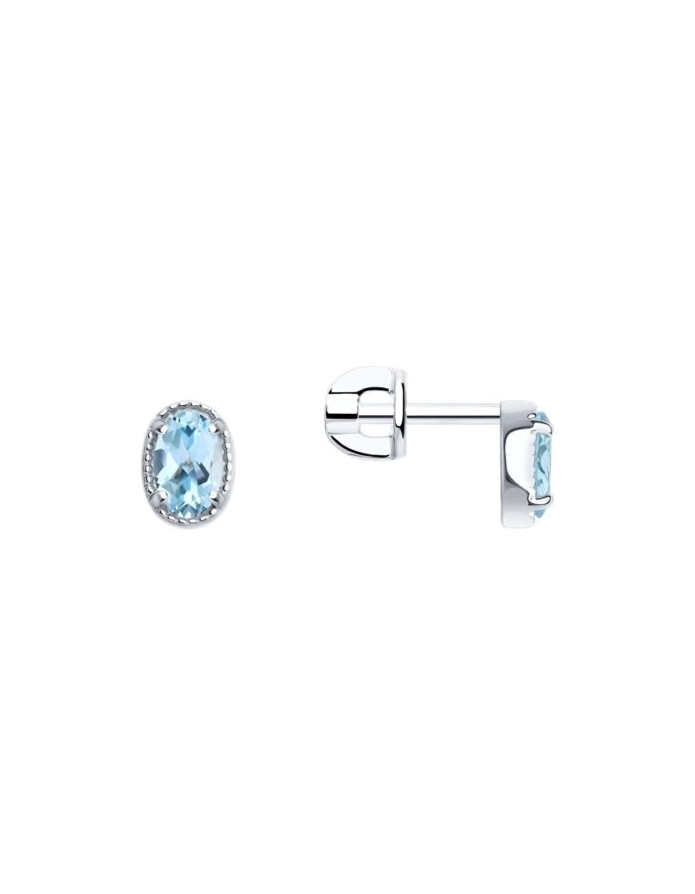 

Серьги пусеты из серебра TEO MAORI 892022543, топаз, 892022543