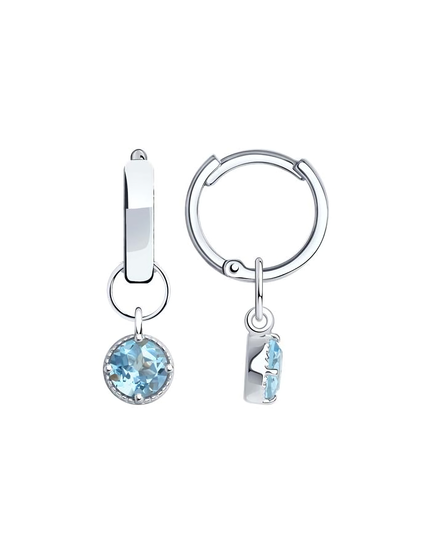 

Серьги подвески из серебра TEO MAORI 892022547, топаз, 892022547