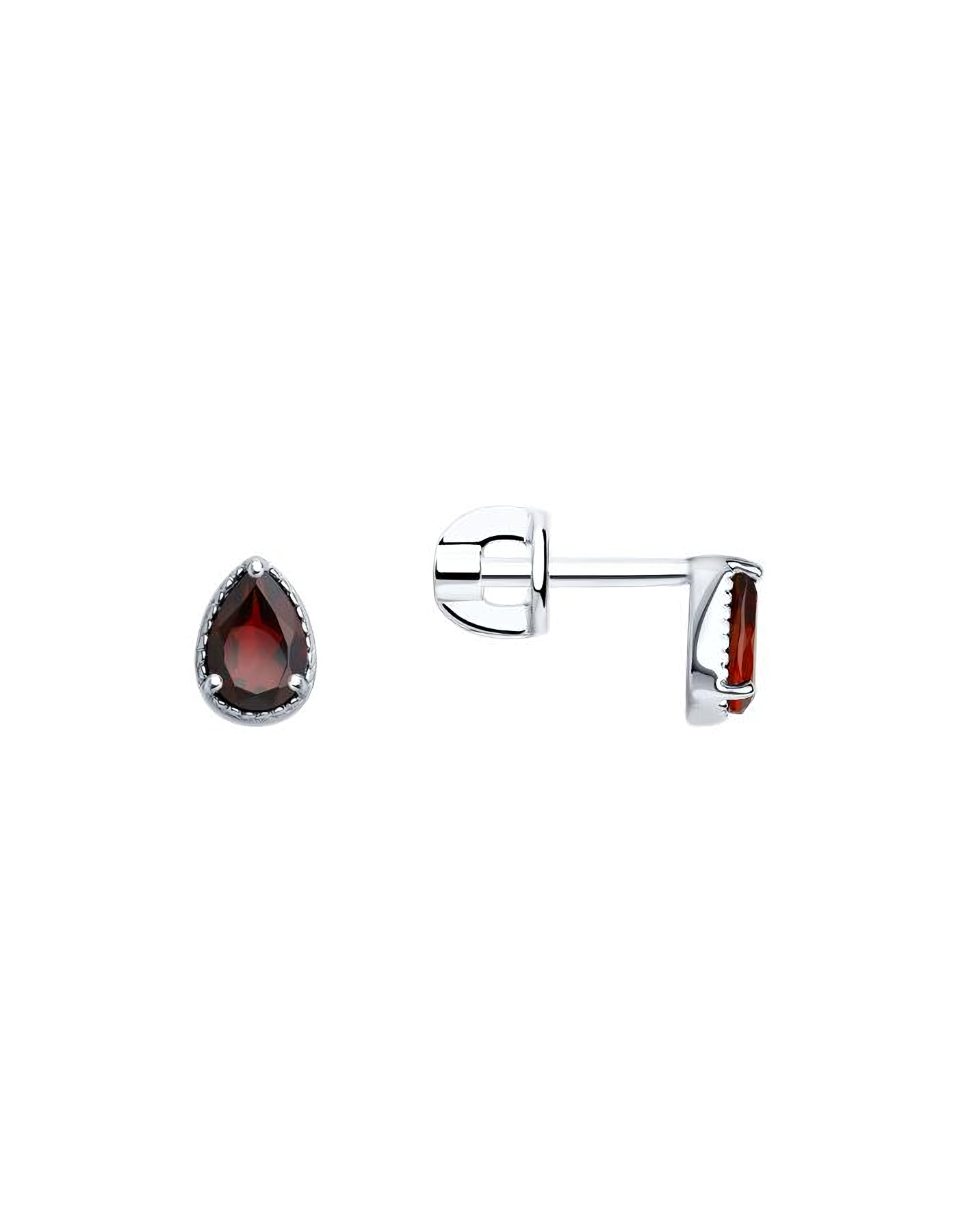

Серьги пусеты из серебра TEO MAORI 892022550, гранат, 892022550