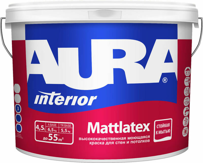 фото Краска aura interior mattlatex asp020 4.5 л