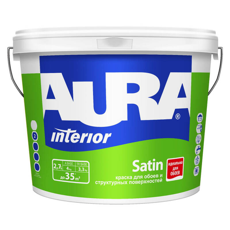 фото Краска aura interior satin asp028 2.7 л