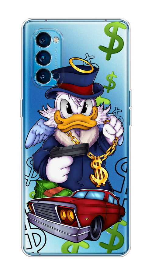 

Чехол на Oppo Reno 4 Pro 5G "Scrooge McDuck with a Gold Chain", Красный;синий;белый, 253750-6