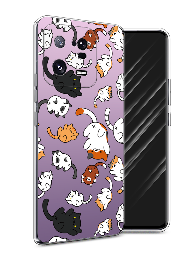 

Чехол Awog на Xiaomi 13 Pro 5G "Котопад", Фиолетовый;белый, 317350-7