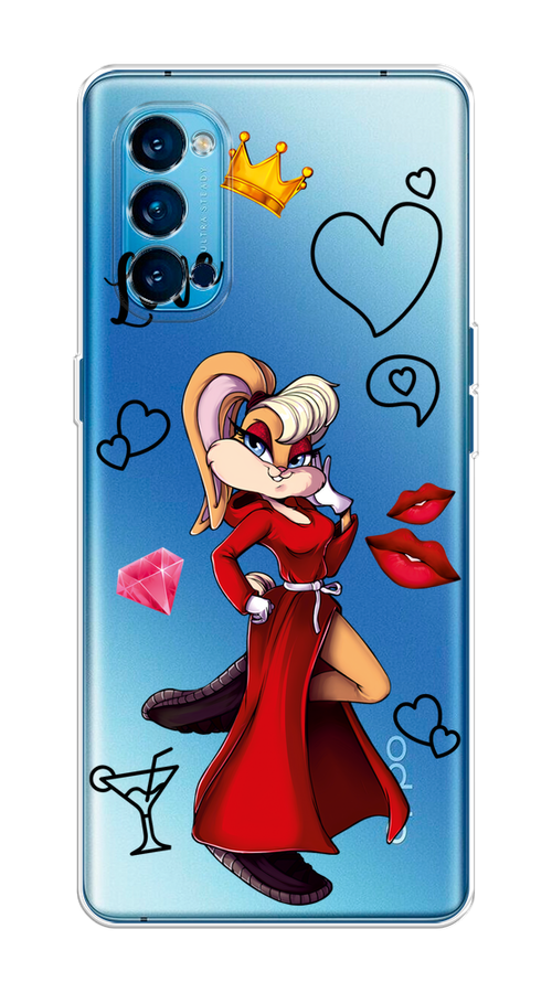 

Чехол на Oppo Reno 4 Pro 5G "Rich Lola Bunny", Красный;бежевый;оранжевый, 253750-6