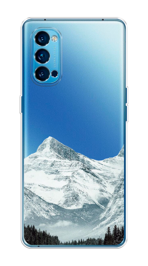 

Чехол на Oppo Reno 4 Pro 5G "Горы арт 1", Белый;зеленый, 253750-2