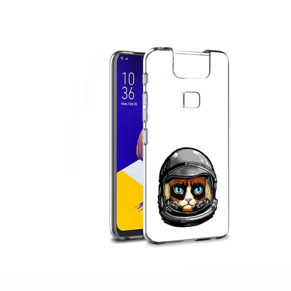 

Чехол MyPads Tocco для Asus ZenFone 6 (ZS630KL) кот космонавт, Прозрачный, Tocco