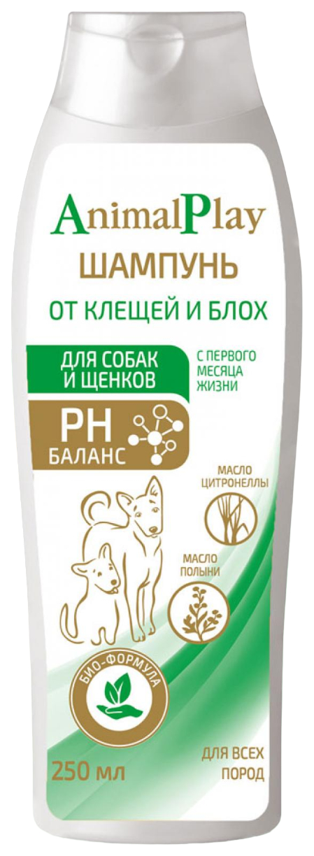 

Шампунь для собак и щенков Animal Play, репеллентный, 250 мл