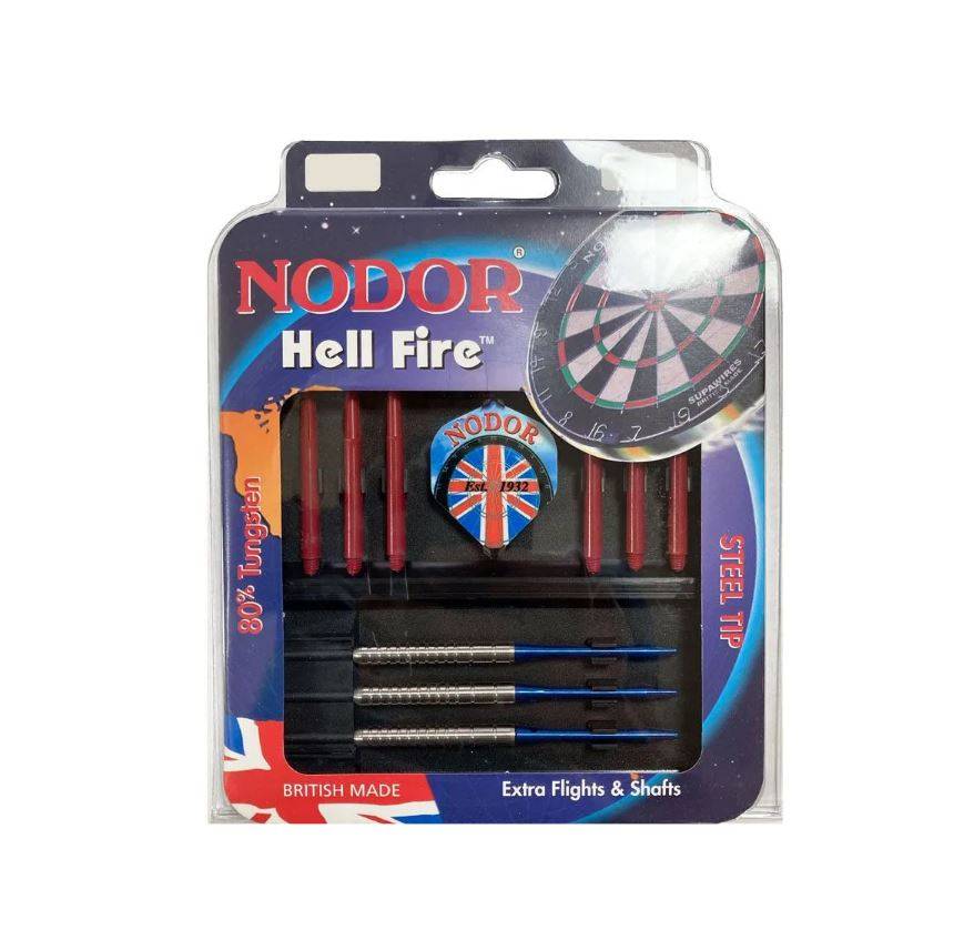 Дротики для дартс NODOR steeltip Hell Fire 26gr синий серый 3 шт 3885₽