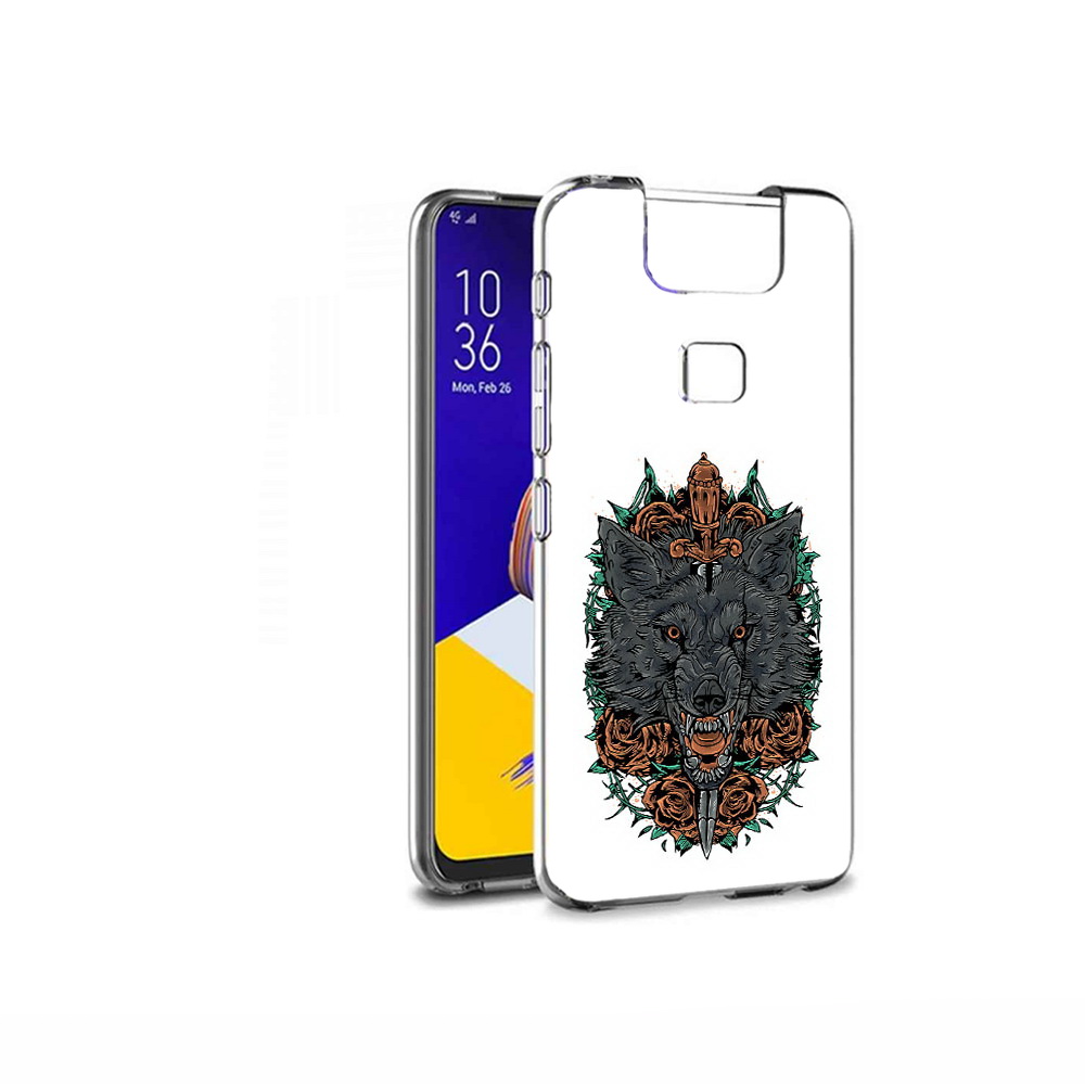 Чехол MyPads Tocco для Asus ZenFone 6 (ZS630KL) красивый злой волк