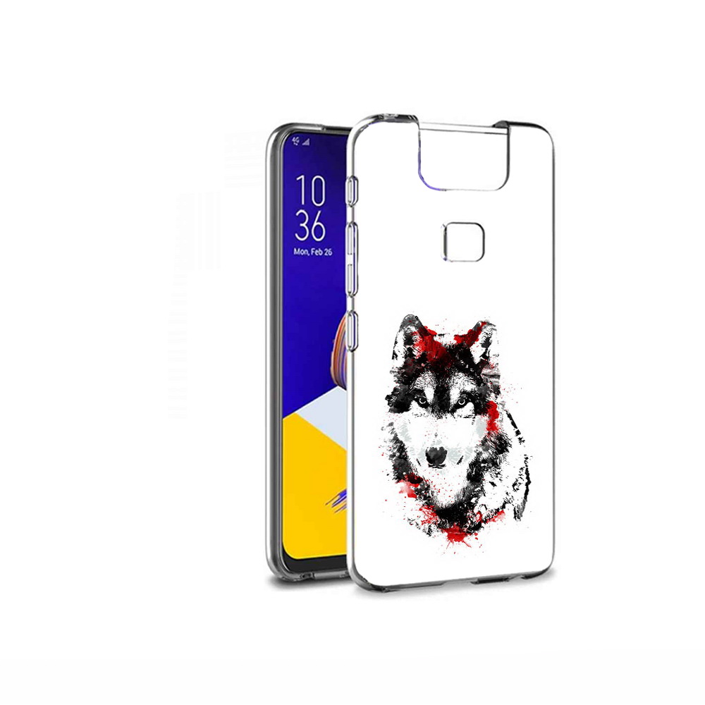 

Чехол MyPads Tocco для Asus ZenFone 6 (ZS630KL) кровавый волк, Прозрачный, Tocco