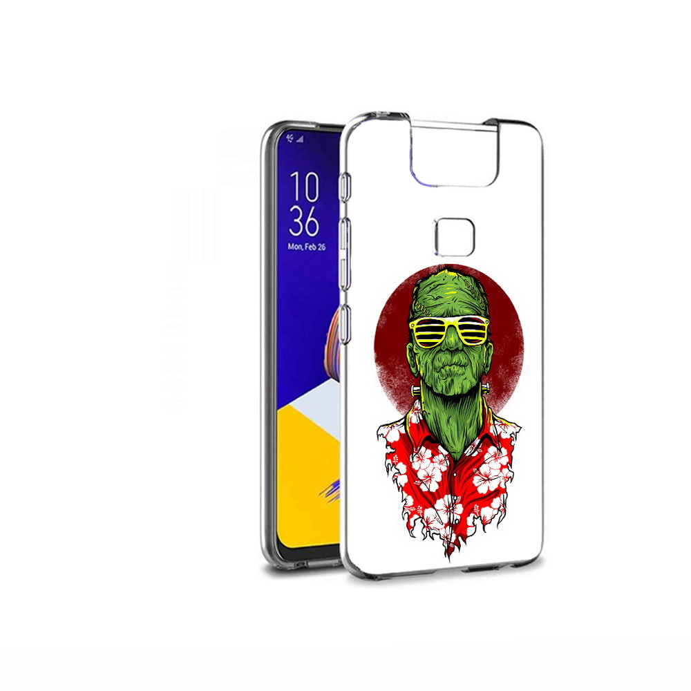

Чехол MyPads Tocco для Asus ZenFone 6 (ZS630KL) крутой зеленый мужчина в очках, Прозрачный, Tocco