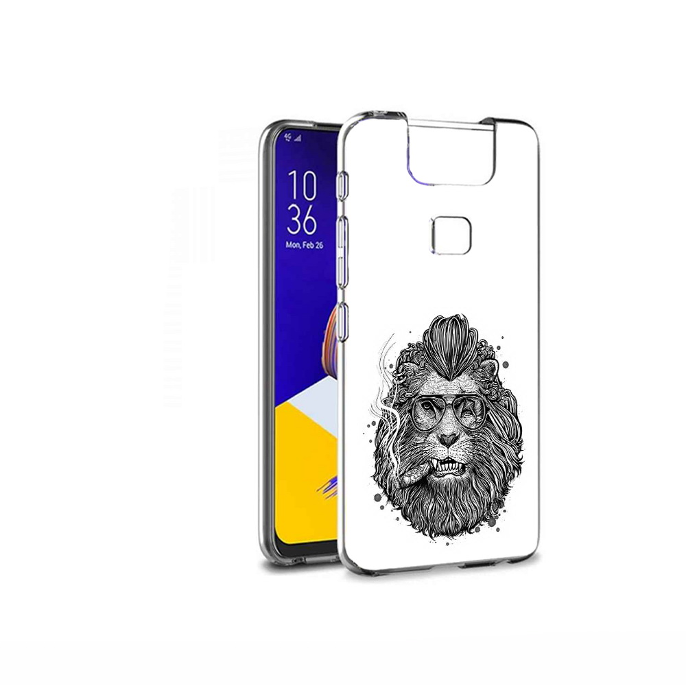 

Чехол MyPads Tocco для Asus ZenFone 6 (ZS630KL) курящий лев, Прозрачный, Tocco