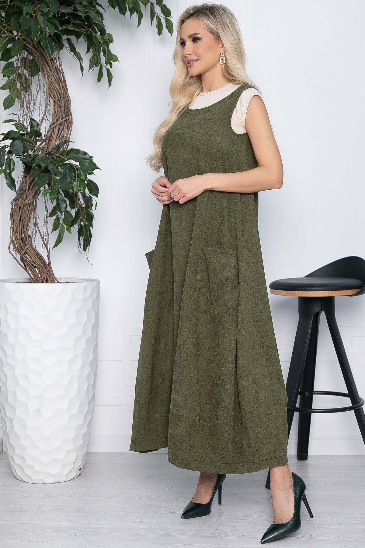 

Сарафан женский LT Collection В стиле бохо хаки 54 RU, В стиле бохо