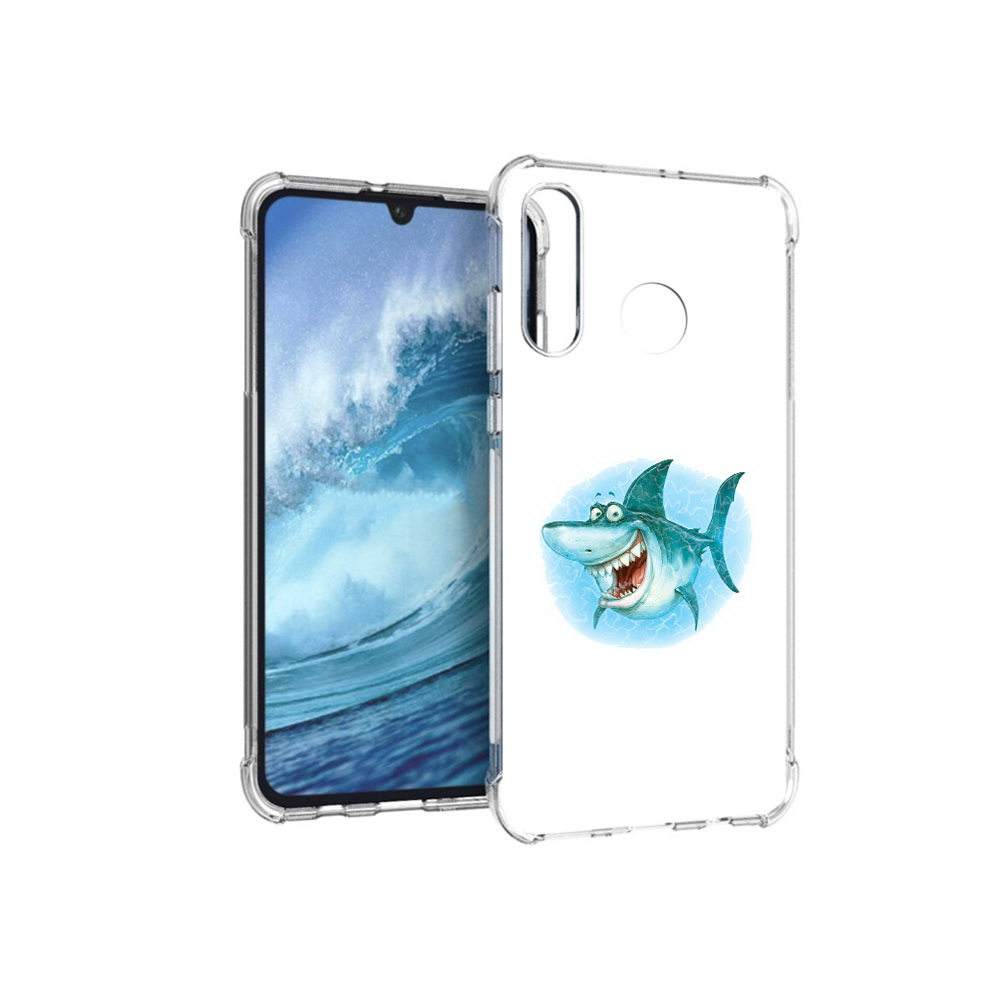

Чехол MyPads Tocco для Huawei P30 Lite веселая акула, Прозрачный, Tocco