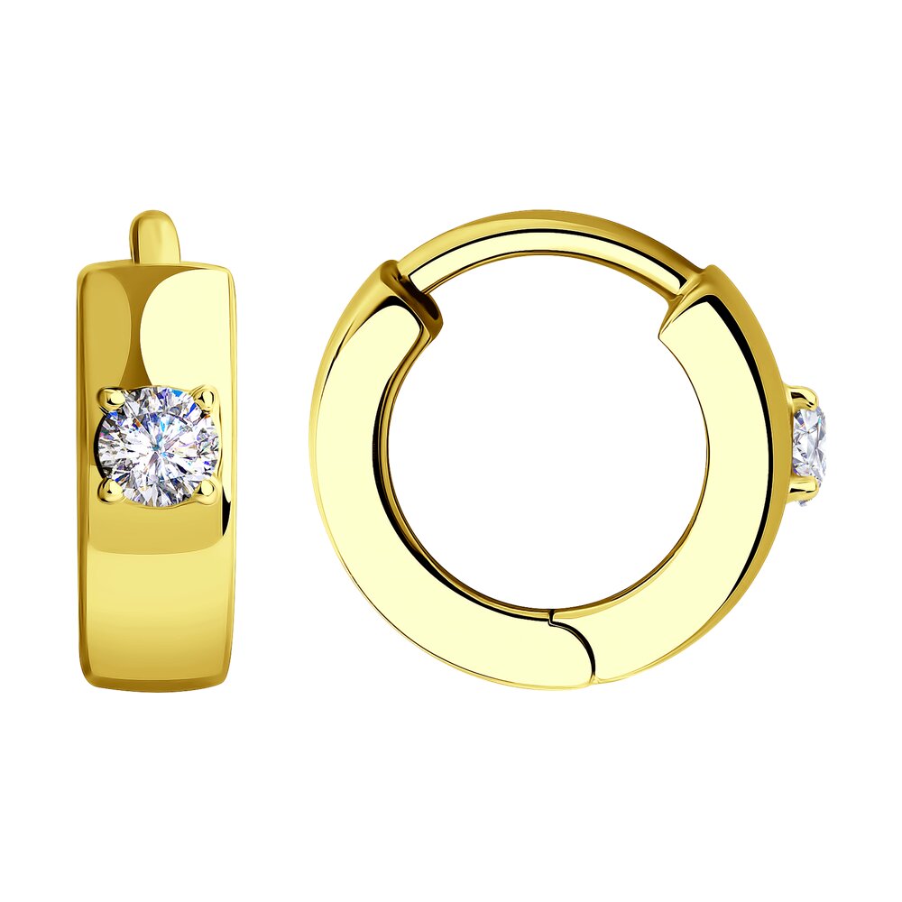 

Серьги из желтого золота SOKOLOV 028647-2, фианит, 028647-2