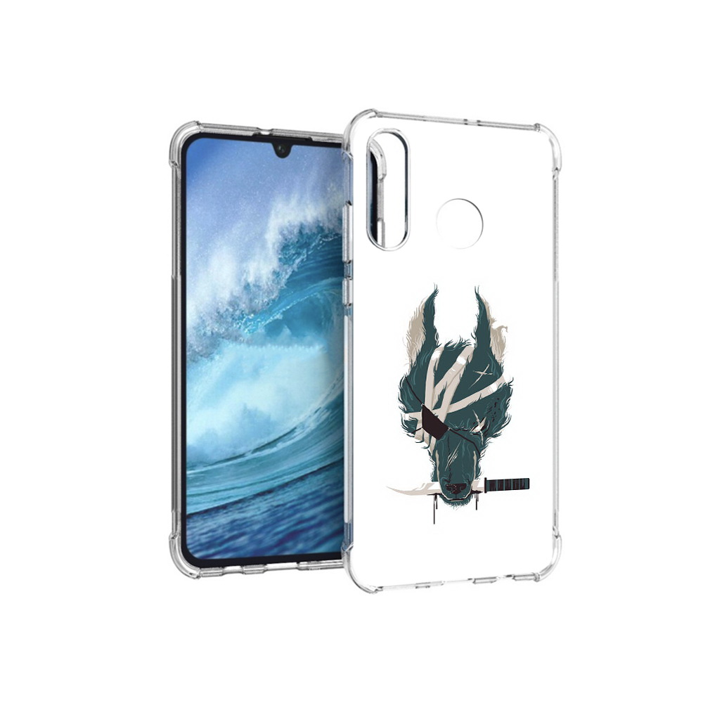 

Чехол MyPads Tocco для Huawei P30 Lite волк-разбойник, Прозрачный, Tocco