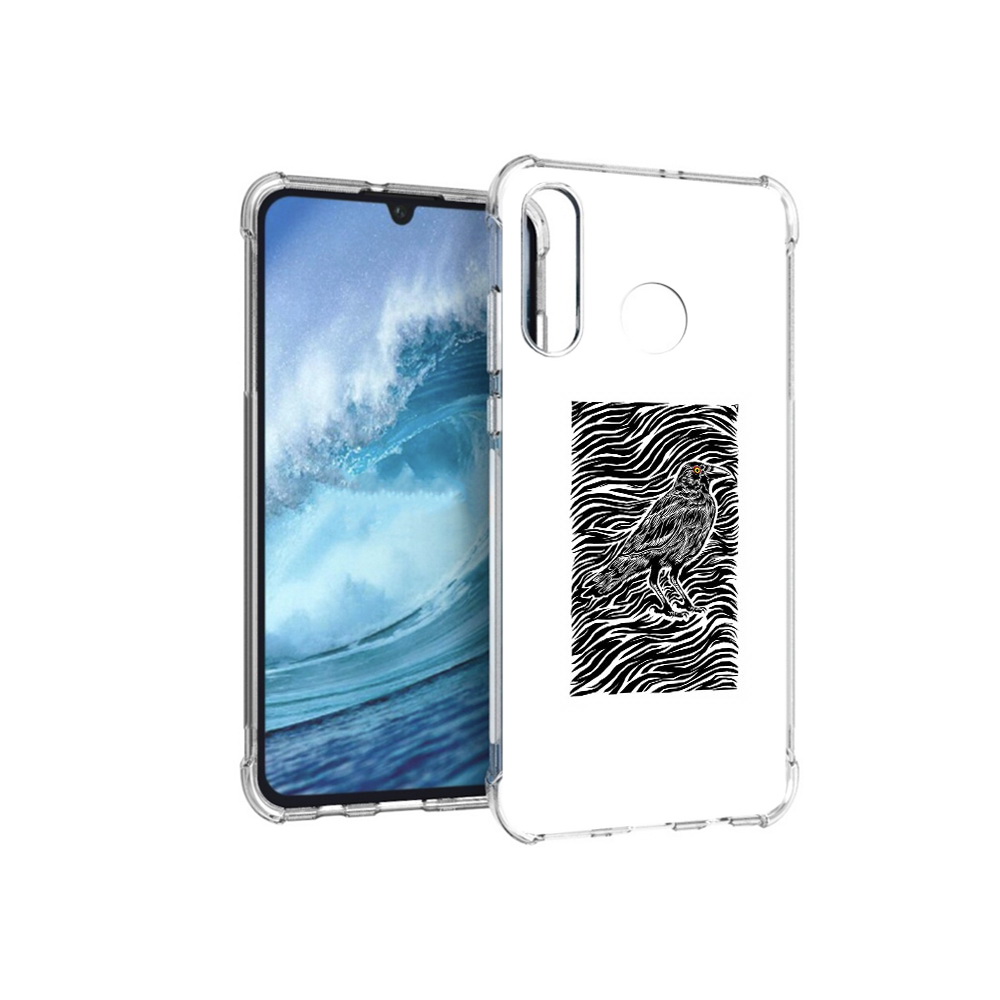 

Чехол MyPads Tocco для Huawei P30 Lite ворон в абстракции, Прозрачный, Tocco