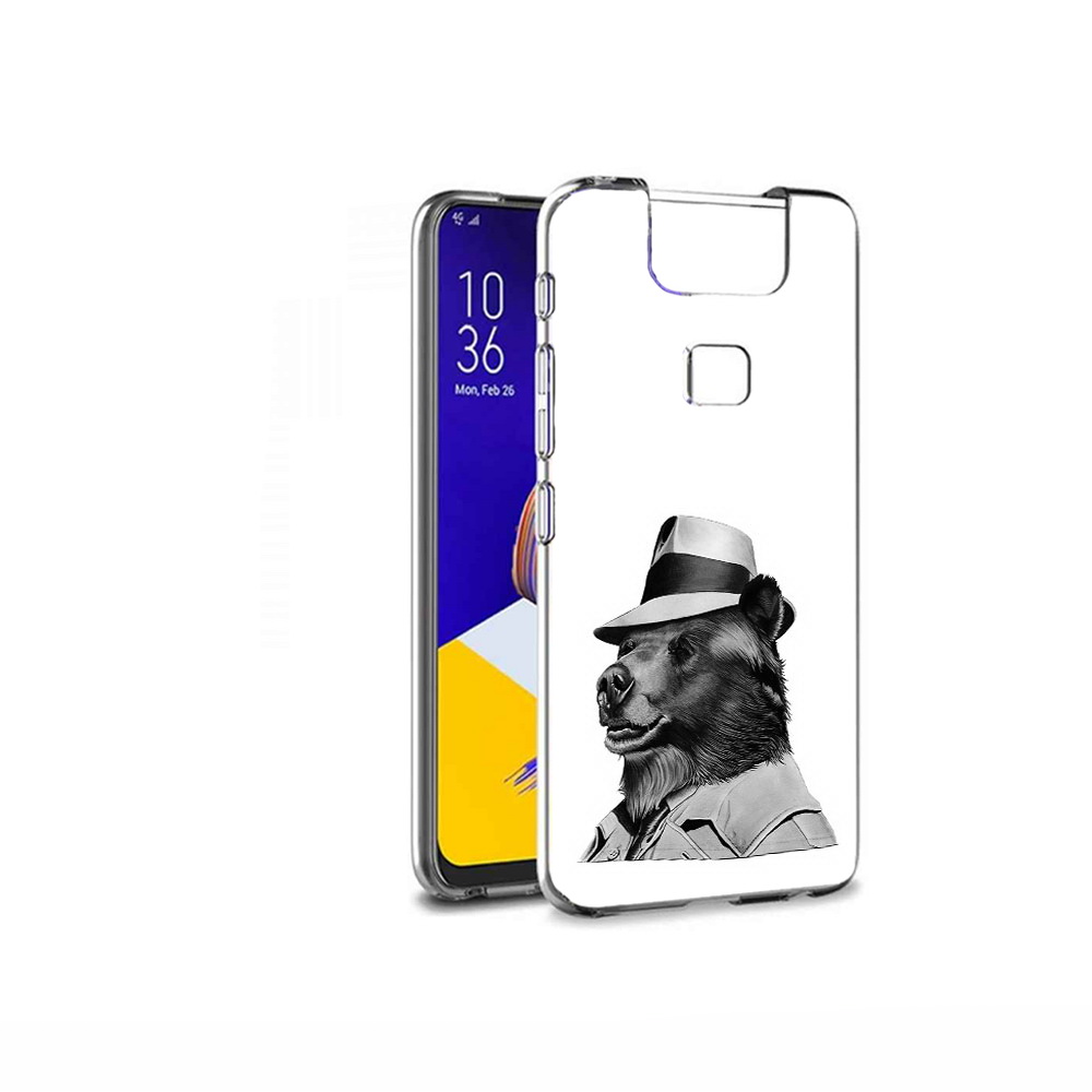 Чехол MyPads Tocco для Asus ZenFone 6 (ZS630KL) медведь в шляпе