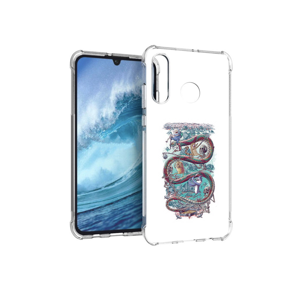 

Чехол MyPads Tocco для Huawei P30 Lite время приключений страшилка, Прозрачный, Tocco