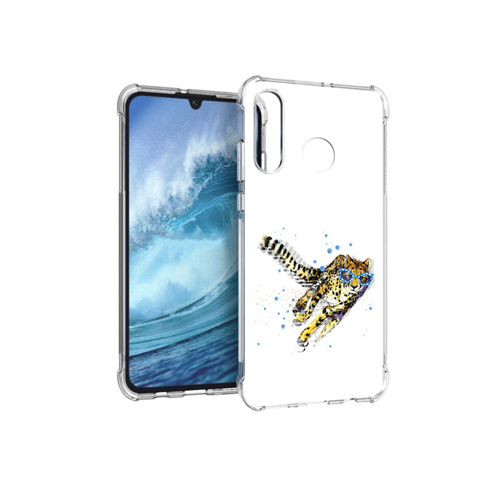 

Чехол MyPads Tocco для Huawei P30 Lite гепард в очках, Прозрачный, Tocco