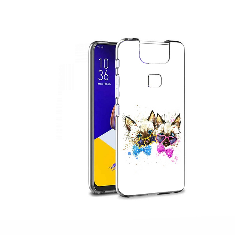 

Чехол MyPads Tocco для Asus ZenFone 6 (ZS630KL) милые котята, Прозрачный, Tocco