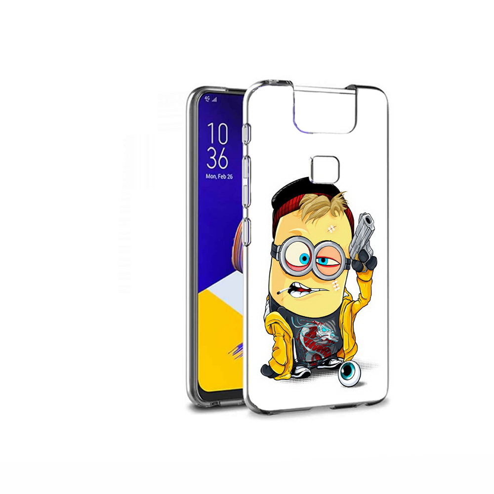 

Чехол MyPads Tocco для Asus ZenFone 6 (ZS630KL) миньон бандит, Прозрачный, Tocco