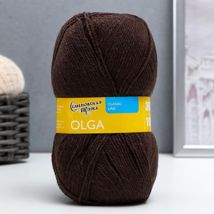 

Пряжа Olga (ОльгаПШ) 50% шерсть, 50% акрил 392м/100гр (70666 кофе_v2), Коричневый