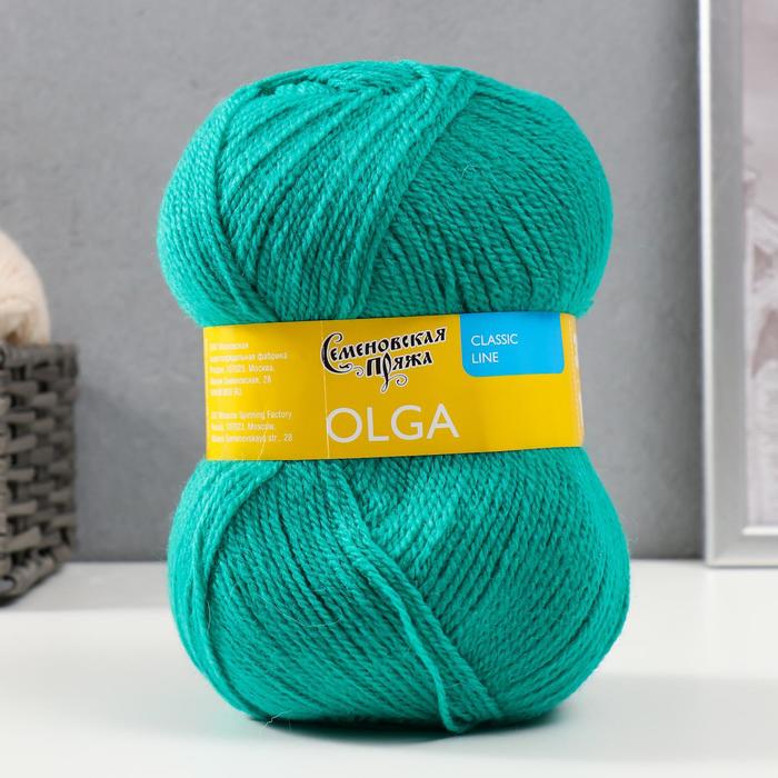 

Пряжа Olga (ОльгаПШ) 50% шерсть, 50% акрил 392м/100гр (70920 зел.бирюза_V2), Бирюзовый
