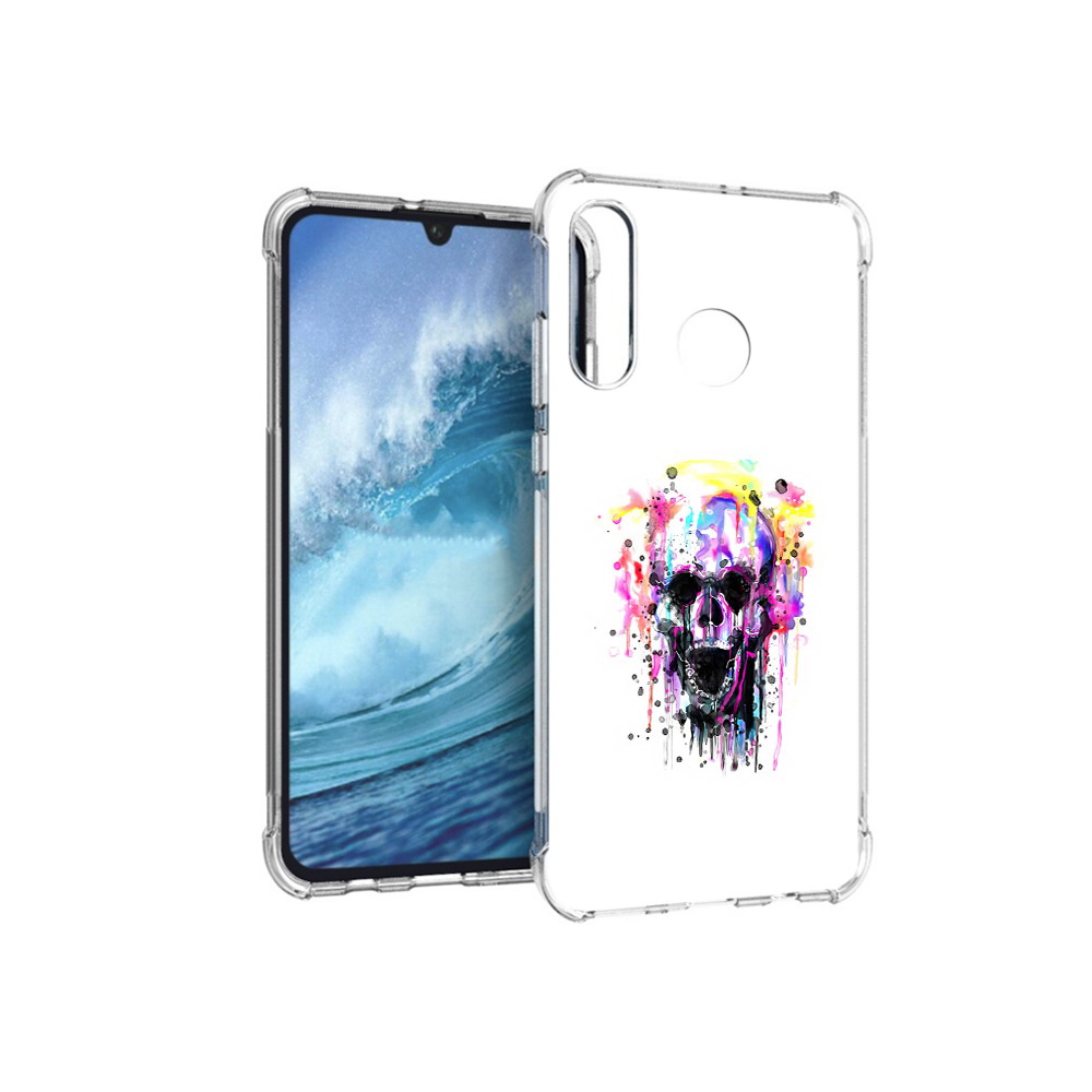 

Чехол MyPads Tocco для Huawei P30 Lite граффити череп, Прозрачный, Tocco
