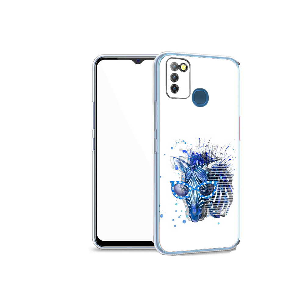 

Чехол MyPads Tocco для Infinix Hot 10 Lite расплывчатая зебра, Прозрачный, Tocco