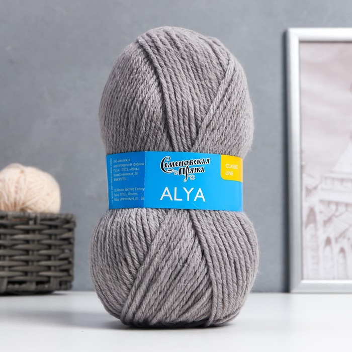 

Пряжа Аля (Alya) 50% акрил,50% шерсть 185м/100гр (св. серый 7)