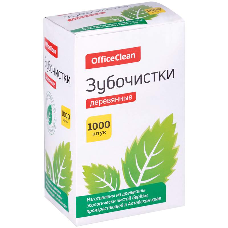 

Зубочистки деревянные OFFICECLEAN, 1000 шт. в инд. бум. упак., арт. 295476 - (3 упаковки), Бежевый