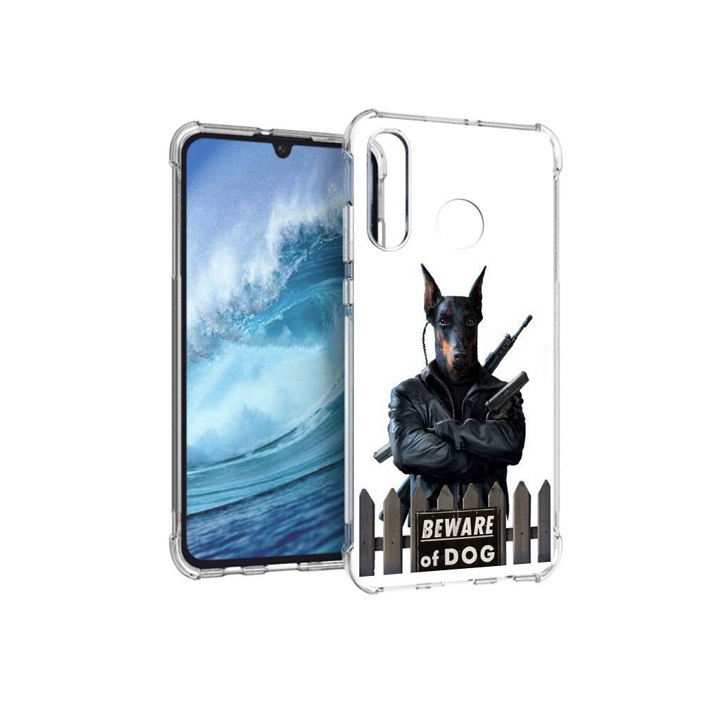 

Чехол MyPads Tocco для Huawei P30 Lite доберман, Прозрачный, Tocco