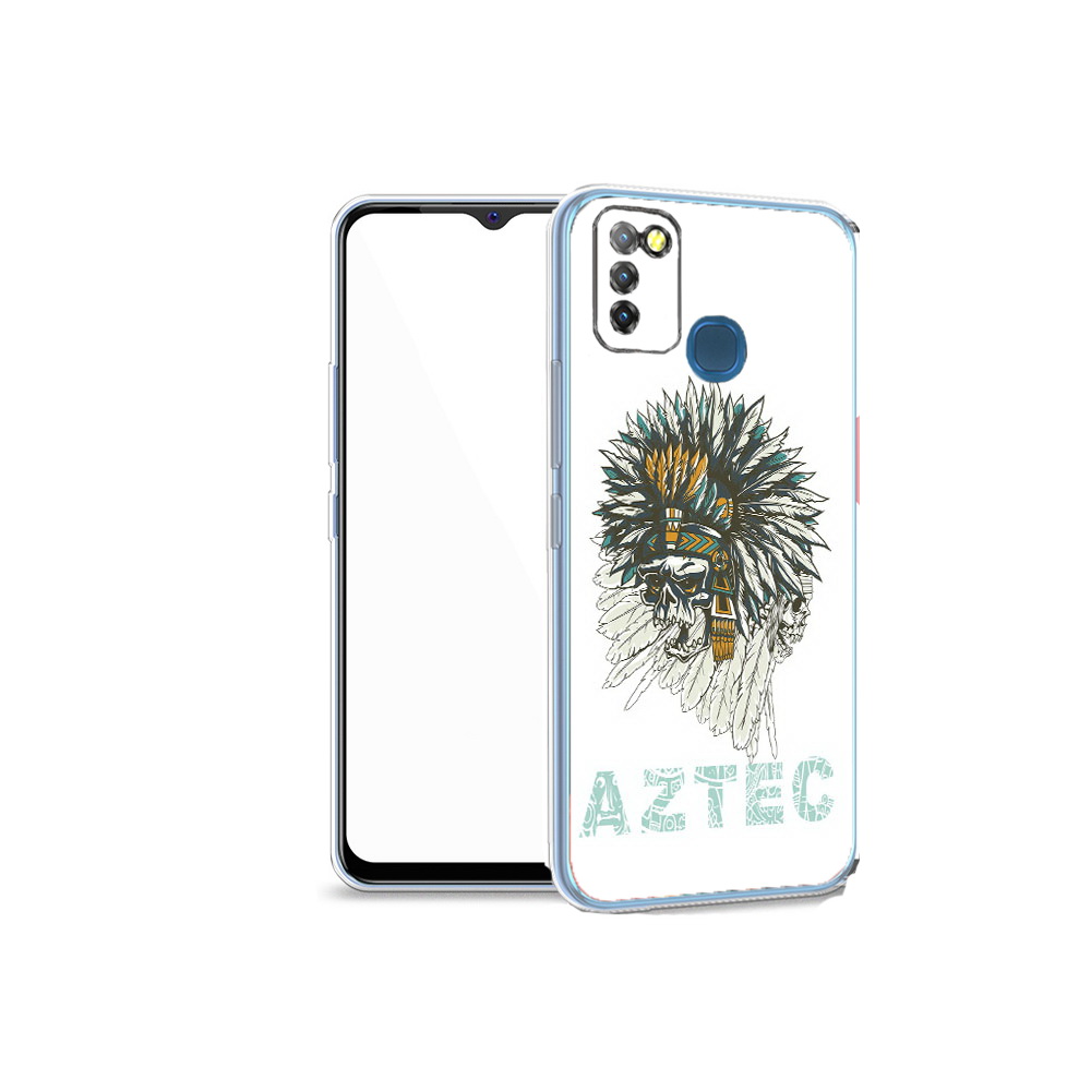 

Чехол MyPads Tocco для Infinix Hot 10 Lite скелет индеец, Прозрачный, Tocco