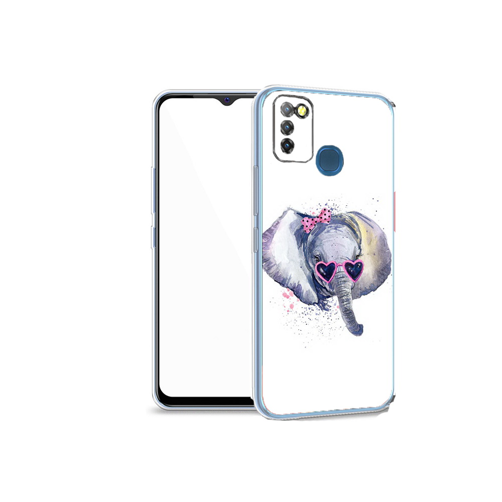 

Чехол MyPads Tocco для Infinix Hot 10 Lite слоник в очках, Прозрачный, Tocco