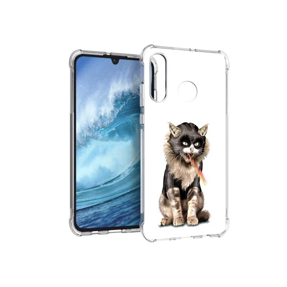 

Чехол MyPads Tocco для Huawei P30 Lite дьяволский кот, Прозрачный, Tocco
