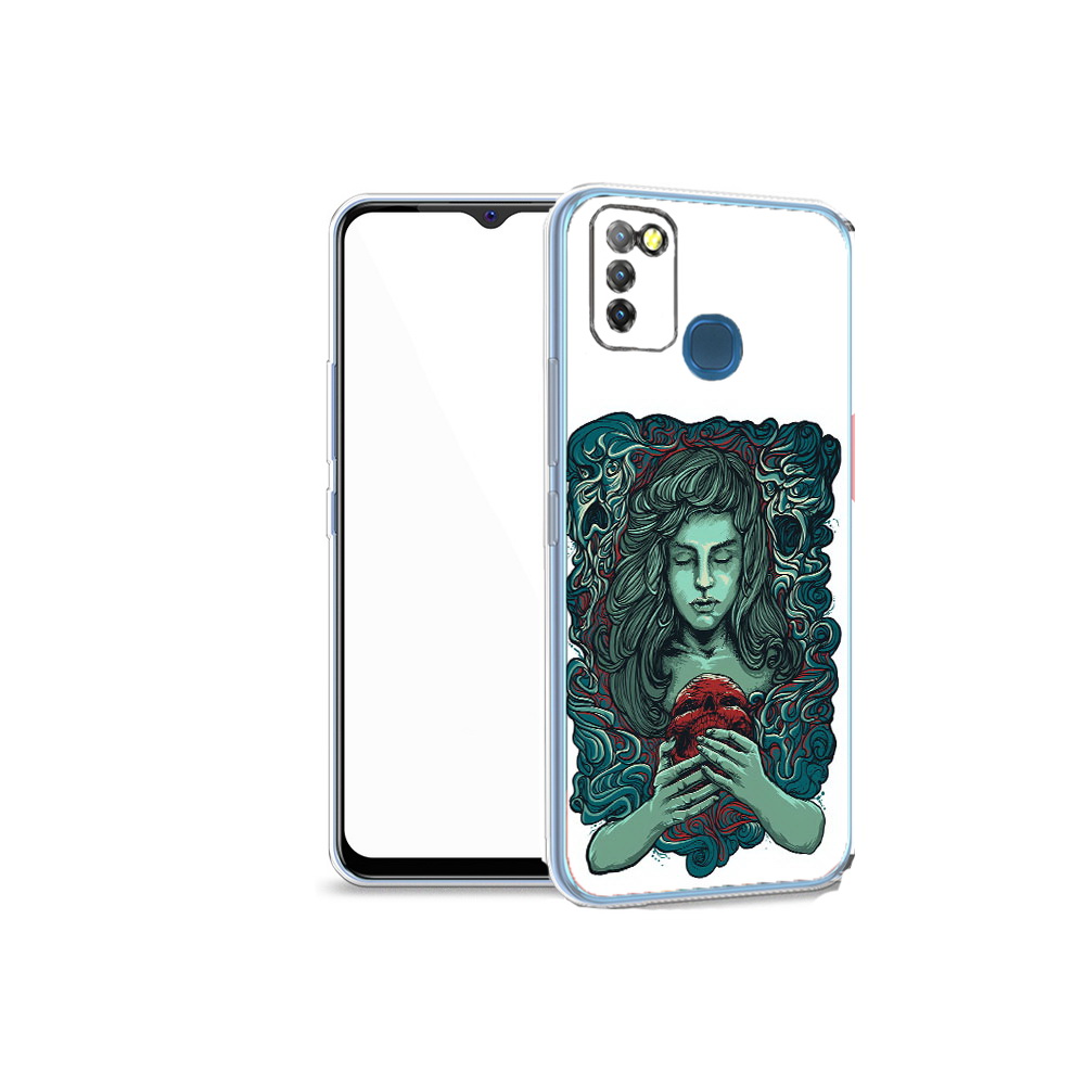 

Чехол MyPads Tocco для Infinix Hot 10 Lite спящая девушка, Прозрачный, Tocco
