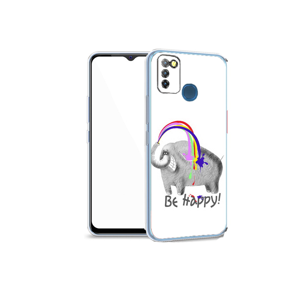 

Чехол MyPads Tocco для Infinix Hot 10 Lite счастливый слон, Прозрачный, Tocco