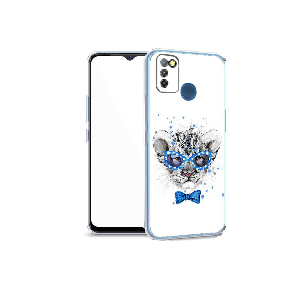 

Чехол MyPads Tocco для Infinix Hot 10 Lite тигренок с бабочкой, Прозрачный, Tocco