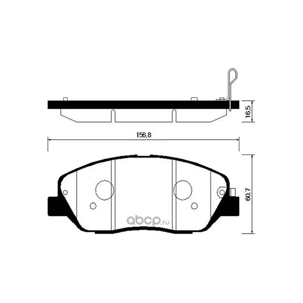 

Колодки тормозные дисковые передн HYUNDAI: GENESIS 08-, SANTA FE 06-