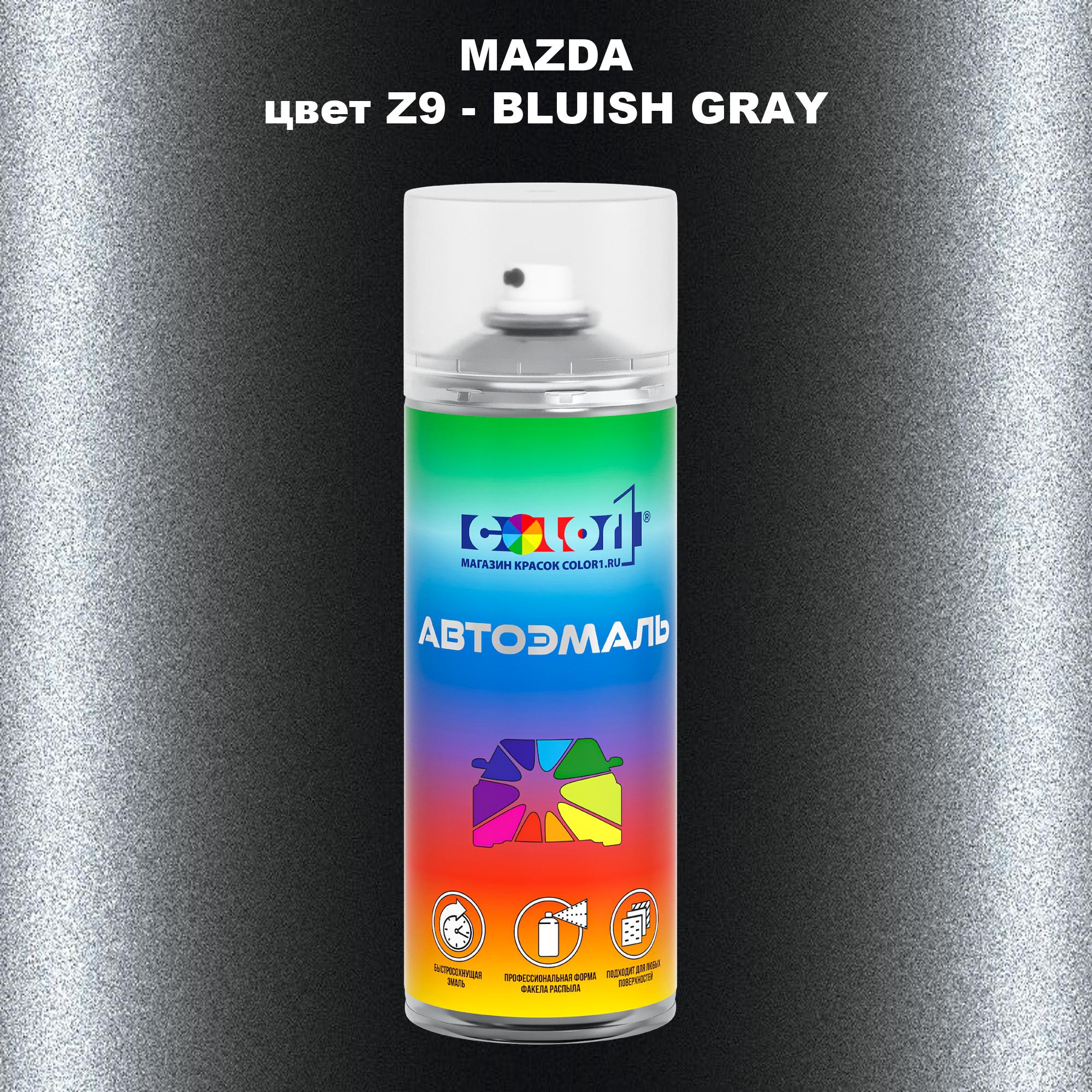 

Аэрозольная краска COLOR1 для MAZDA, цвет Z9 - BLUISH GRAY, Серый