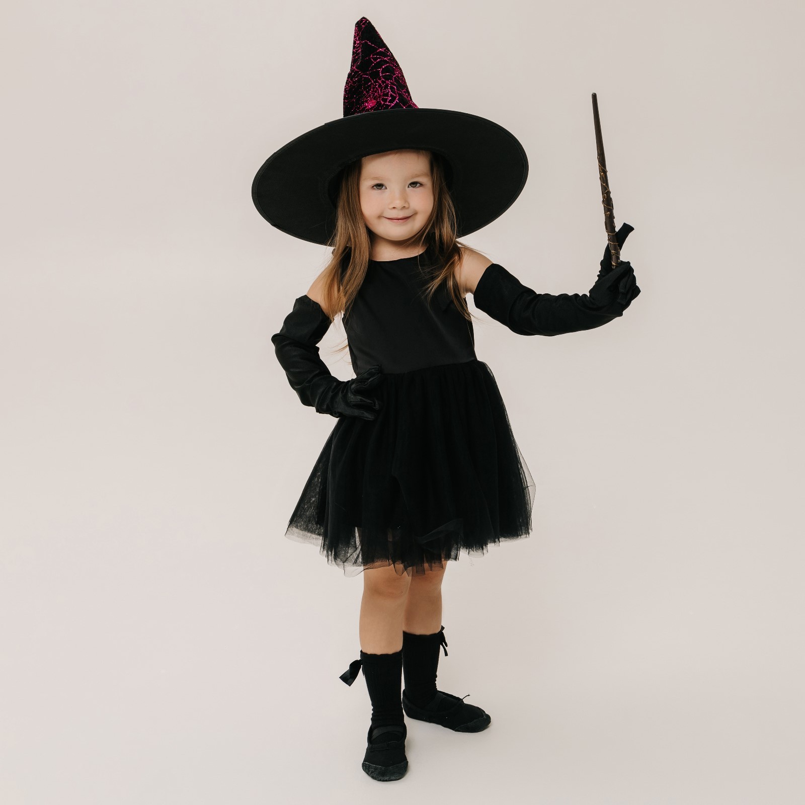 Карнавальный костюм Волшебная маска Могущественная ведьма, розовый, черный, onesize travis designs карнавальный костюм волшебник со шляпой