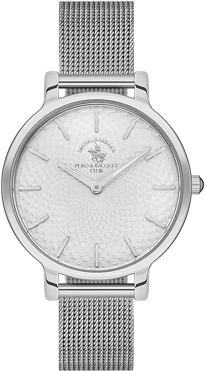 фото Наручные часы женские santa barbara polo & racquet club sb.1.10255-1 серебристые