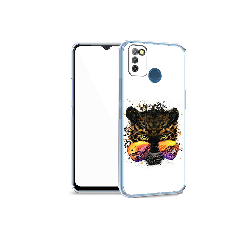 

Чехол MyPads Tocco для Infinix Hot 10 Lite тропический леопард, Прозрачный, Tocco