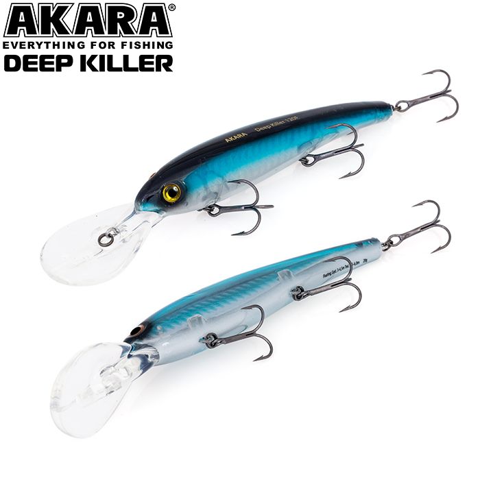 

Воблер Akara Deep Killer 120F 20 гр 5/7 oz 4,7 in A55, Разноцветный, Deep Killer