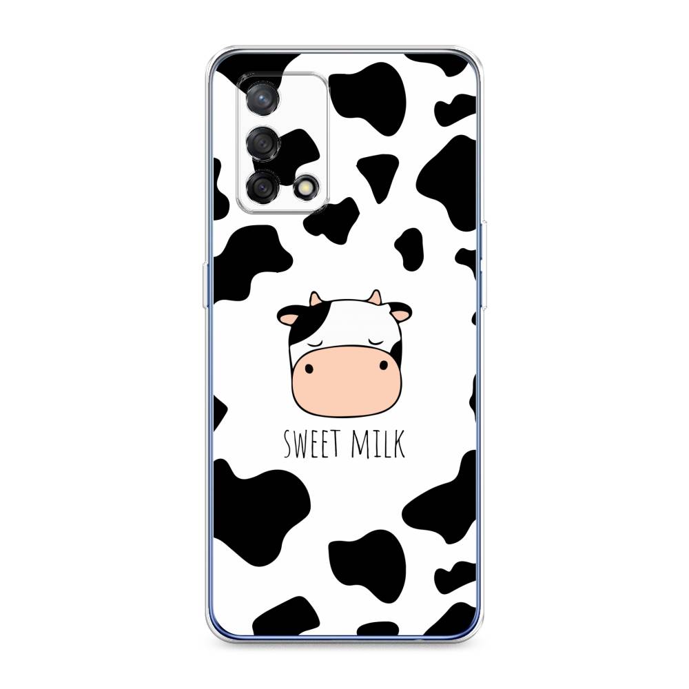 

Чехол на OPPO A74 4G "Sweet milk", Розовый;белый;черный, 256050-1