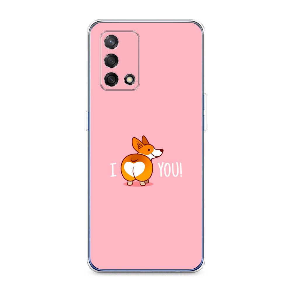 

Чехол на OPPO A74 4G "Корги I love you", Розовый;коричневый;белый, 256050-1