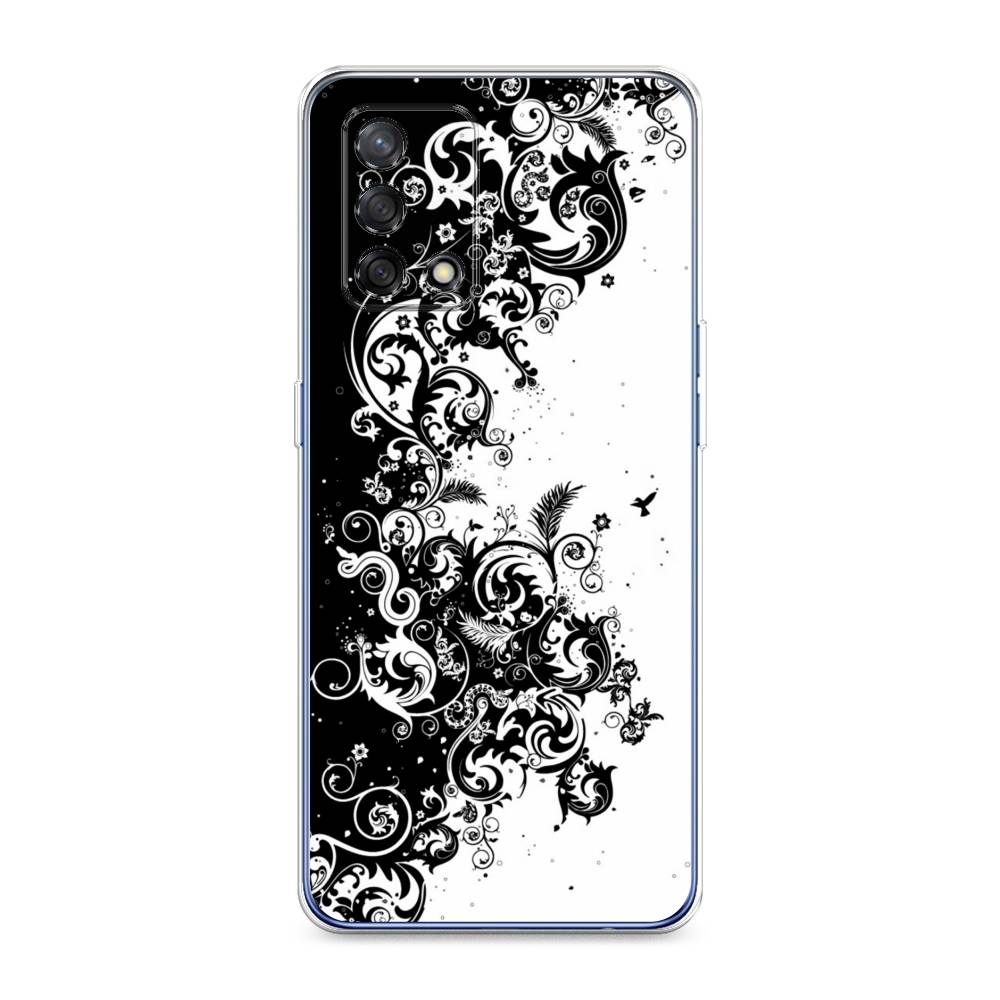 

Чехол на OPPO A74 4G "Черно белый узор", Белый;черный;серый, 256050-3